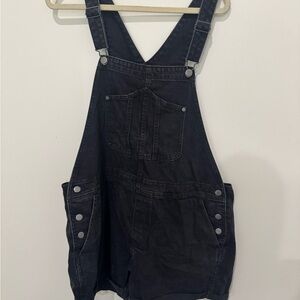 Old Navy Black Denim Shortalls